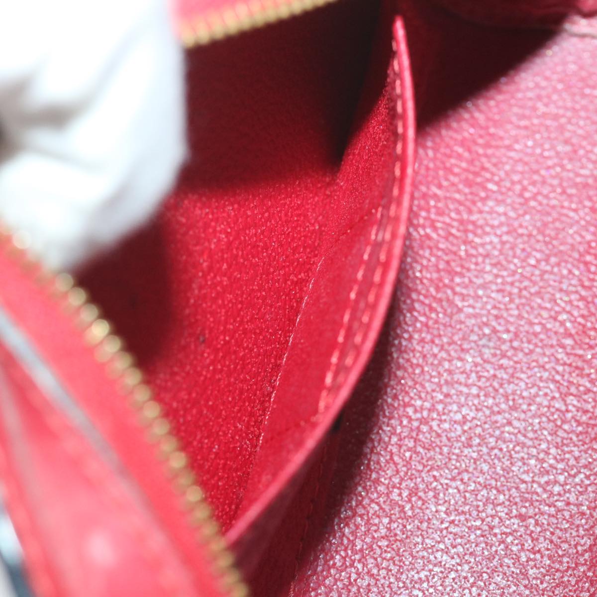 LOUIS VUITTON Epi Dauphine PM Pouch Red M48447 LV th4216