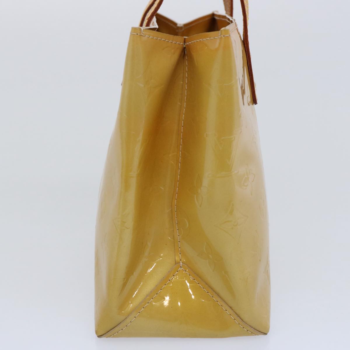 LOUIS VUITTON Monogram Vernis Reade PM Hand Bag Beige M91334 LV th4367