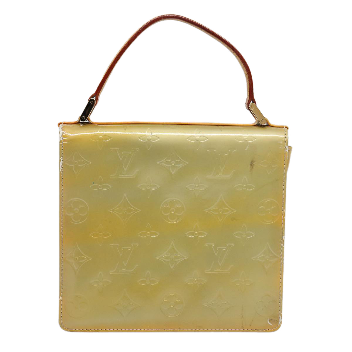 LOUIS VUITTON Monogram Vernis Spring Street Hand Bag Gris M91029 LV th4382