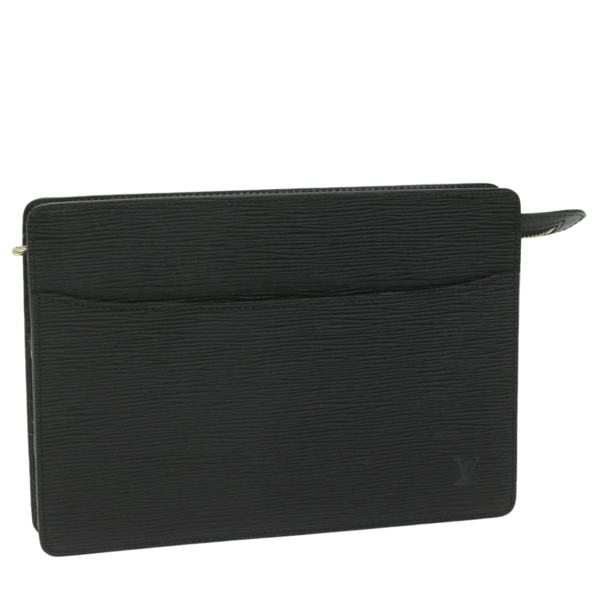 LOUIS VUITTON Epi Pochette Homme Clutch Bag Black M52522 LV th4390
