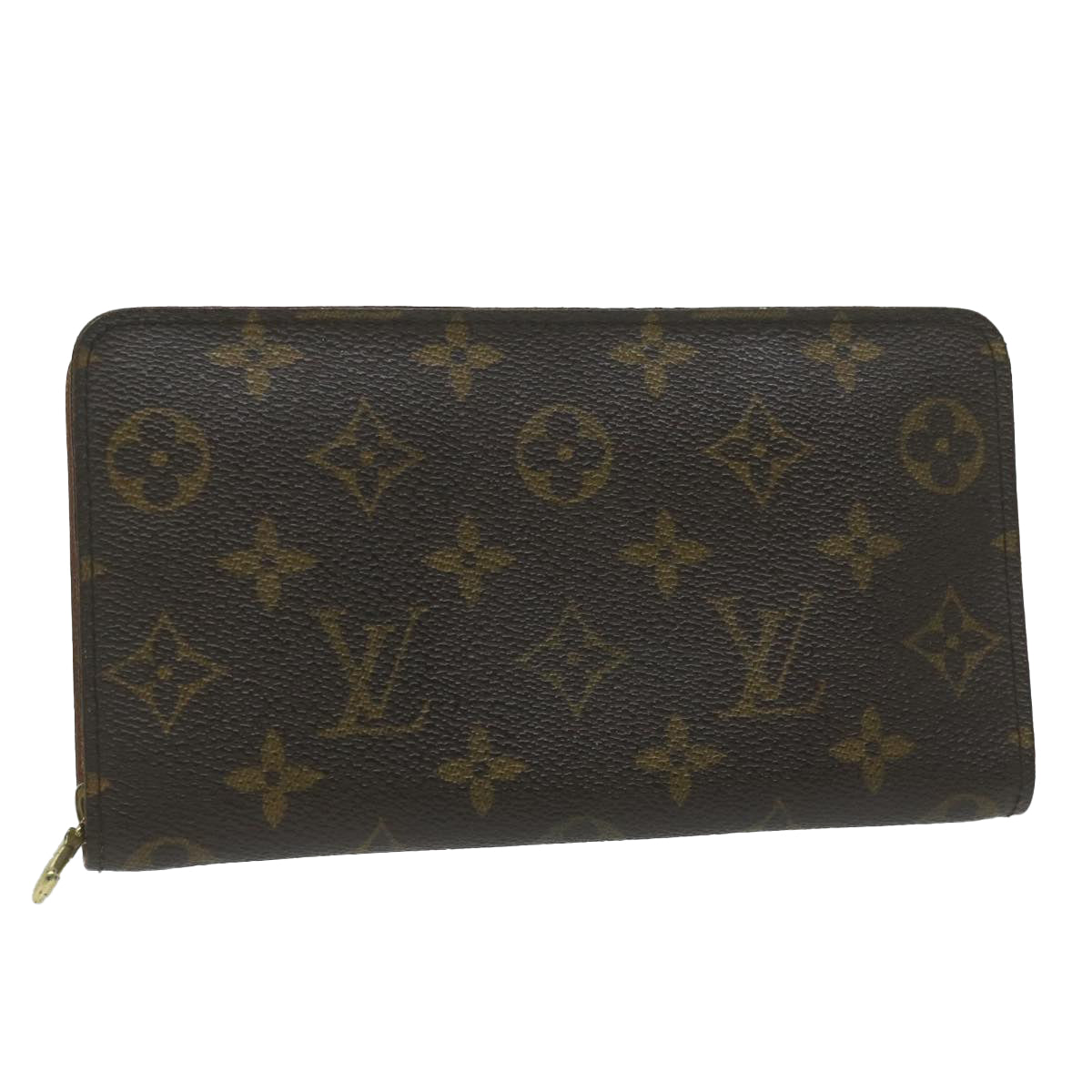LOUIS VUITTON Monogram Porte Monnaie Zip Long Wallet M61727 LV th4395