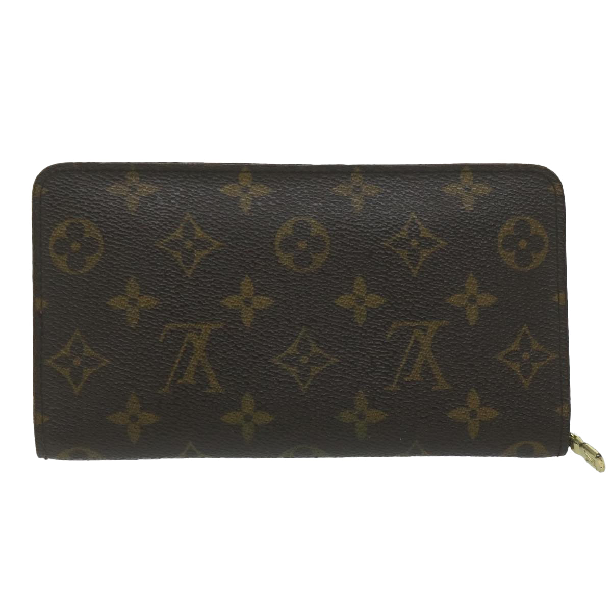 LOUIS VUITTON Monogram Porte Monnaie Zip Long Wallet M61727 LV th4395