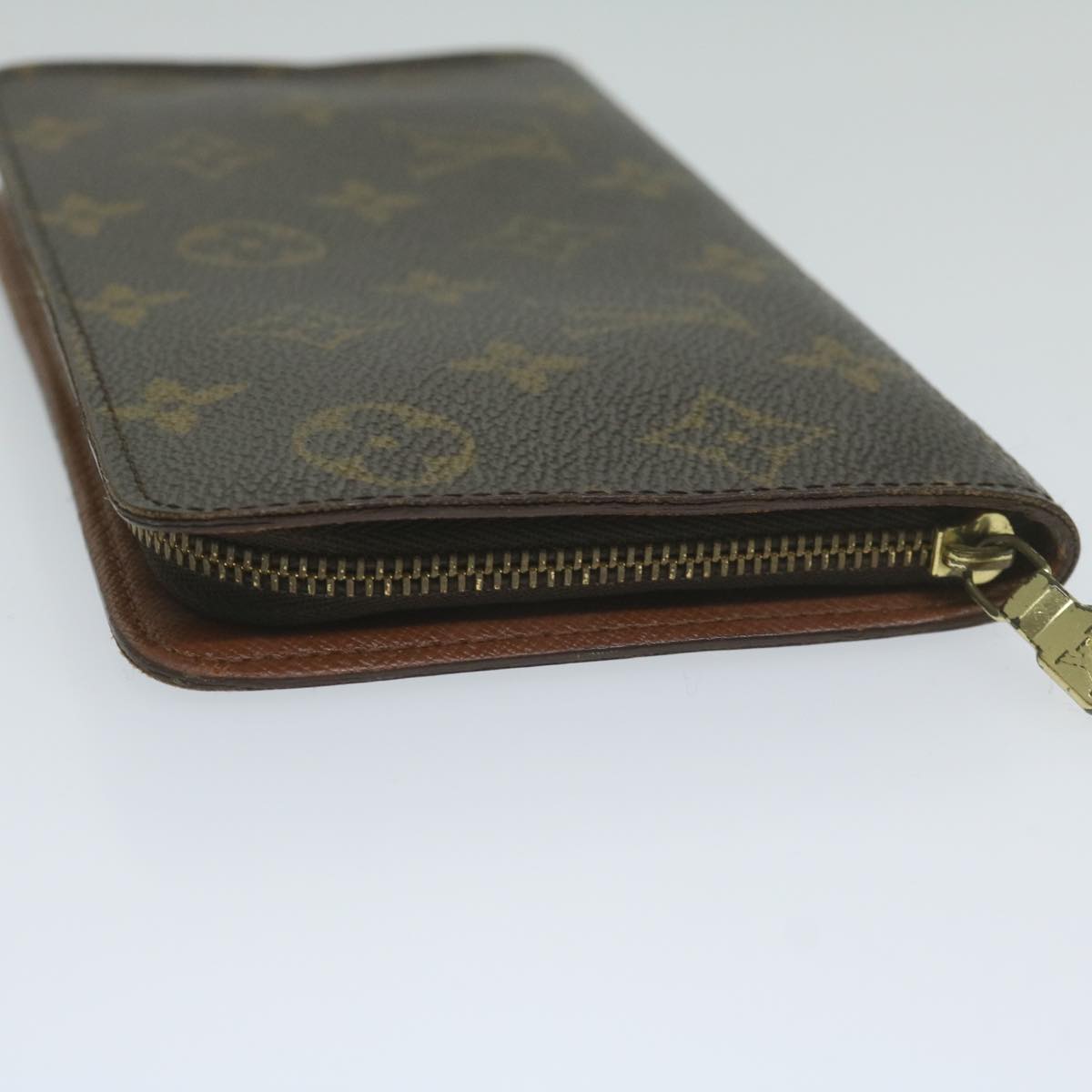 LOUIS VUITTON Monogram Porte Monnaie Zip Long Wallet M61727 LV th4395