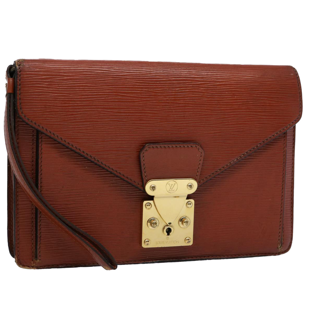 LOUIS VUITTON Epi Serie Dragonne Hand Bag Brown M52618 LV th4420