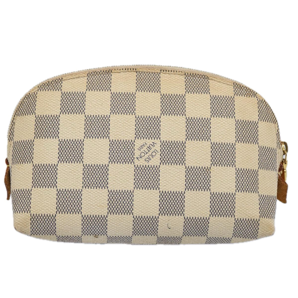 LOUIS VUITTON Damier Azur Pochette Cosmetic PM Pouch N60024 LV th4424