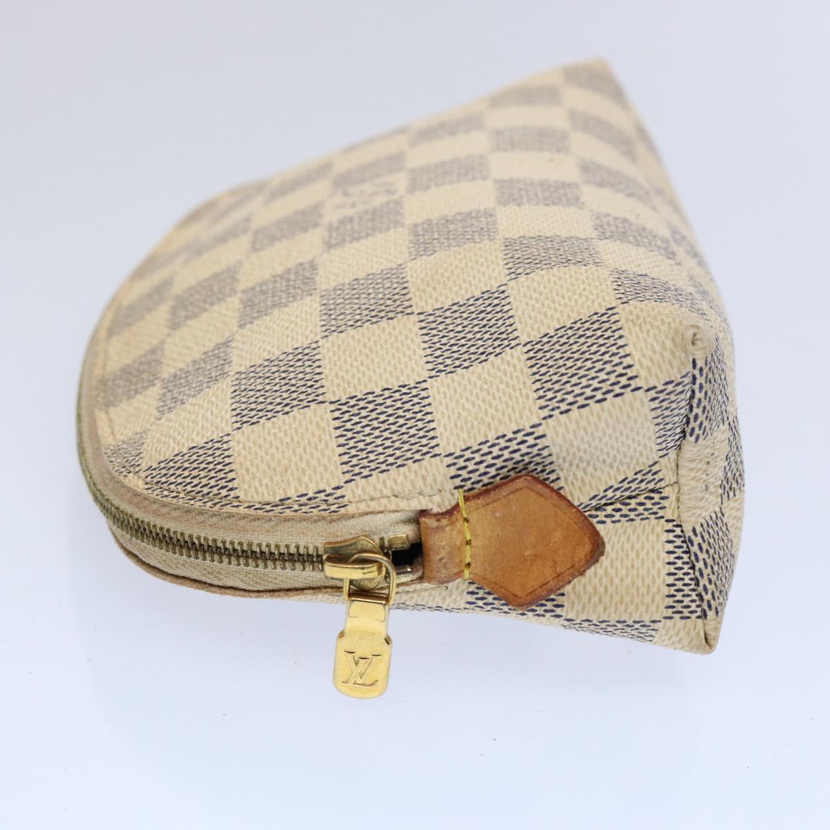 LOUIS VUITTON Damier Azur Pochette Cosmetic PM Pouch N60024 LV th4424