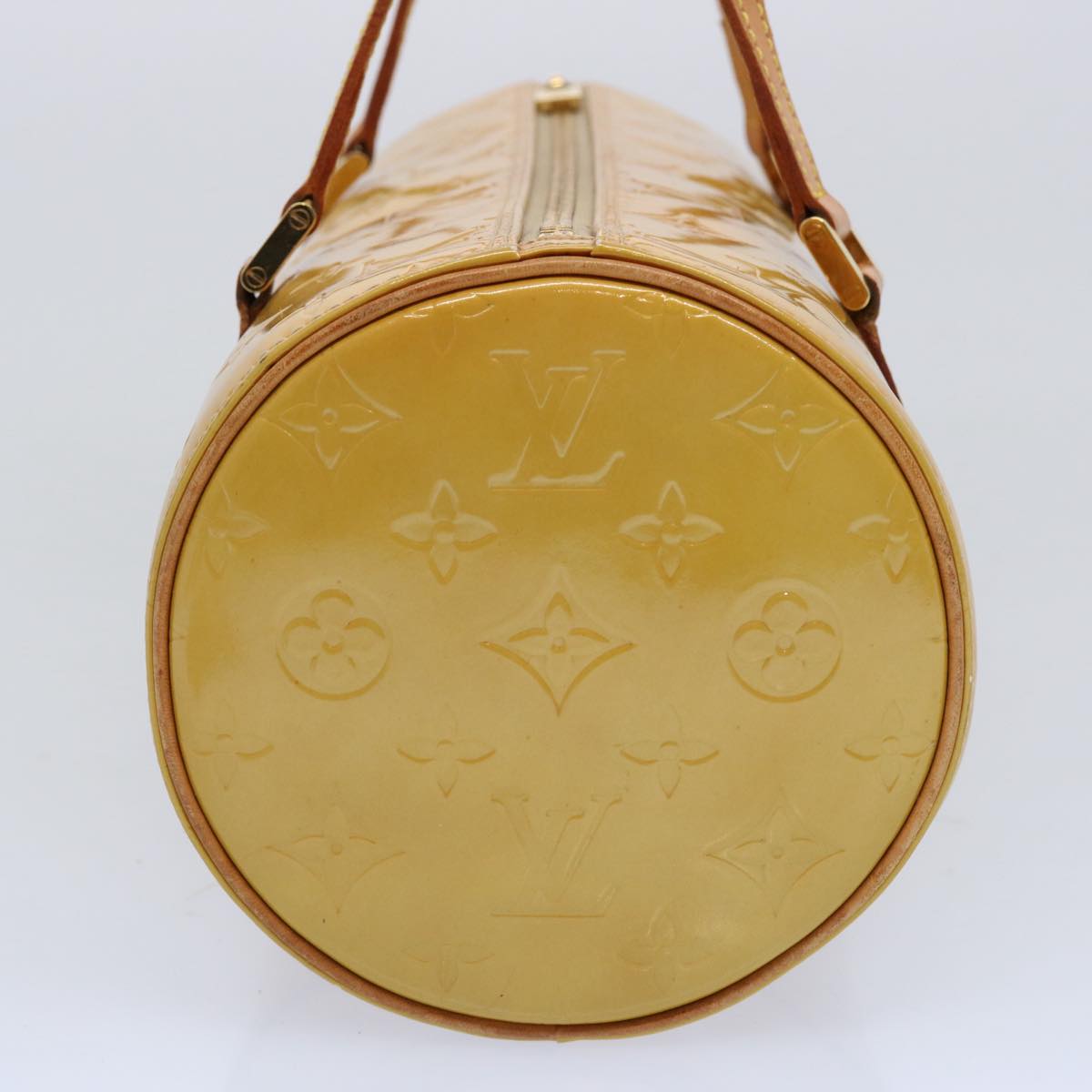 LOUIS VUITTON Monogram Vernis Bedford Hand Bag Beige M91006 LV th4429