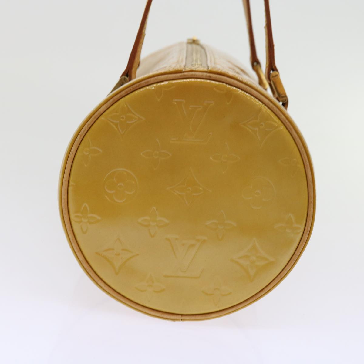 LOUIS VUITTON Monogram Vernis Bedford Hand Bag Beige M91006 LV th4448