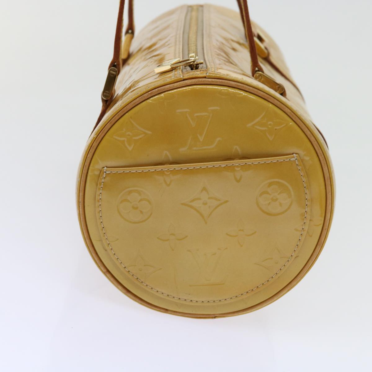 LOUIS VUITTON Monogram Vernis Bedford Hand Bag Beige M91006 LV th4448