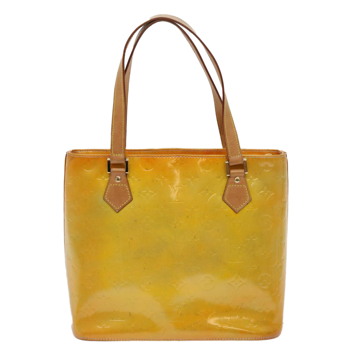 LOUIS VUITTON Monogram Vernis Houston Hand Bag Gris M91053 LV th4449