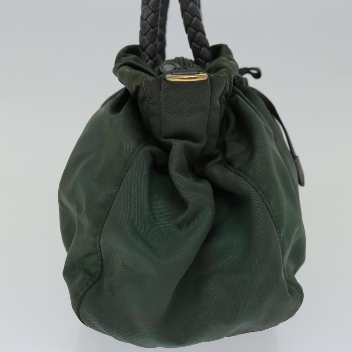 Luxury PradaHand Bag Nylon 2way Green th4577