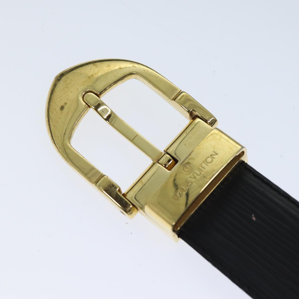 LOUIS VUITTON Epi Belt 85/34 Black LV th4688