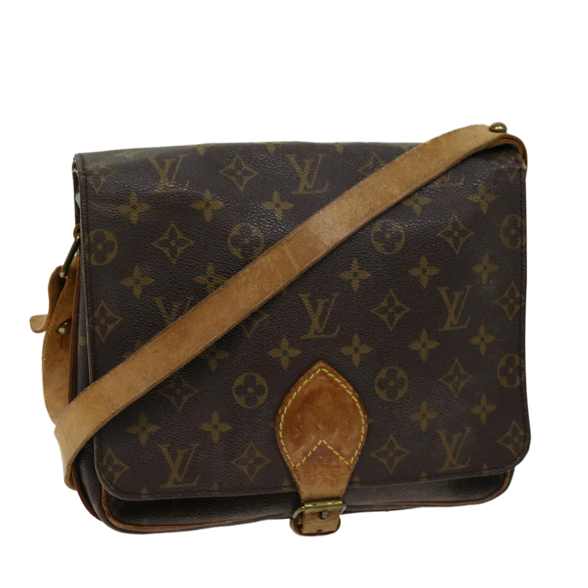 LOUIS VUITTON Monogram Cartouchiere GM Shoulder Bag M51252 LV th4707