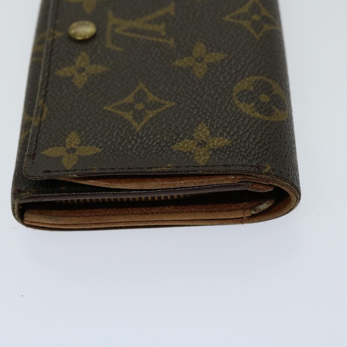 LOUIS VUITTON Monogram Porte Monnaie Billets Tresor Wallet M61730 LV th4715