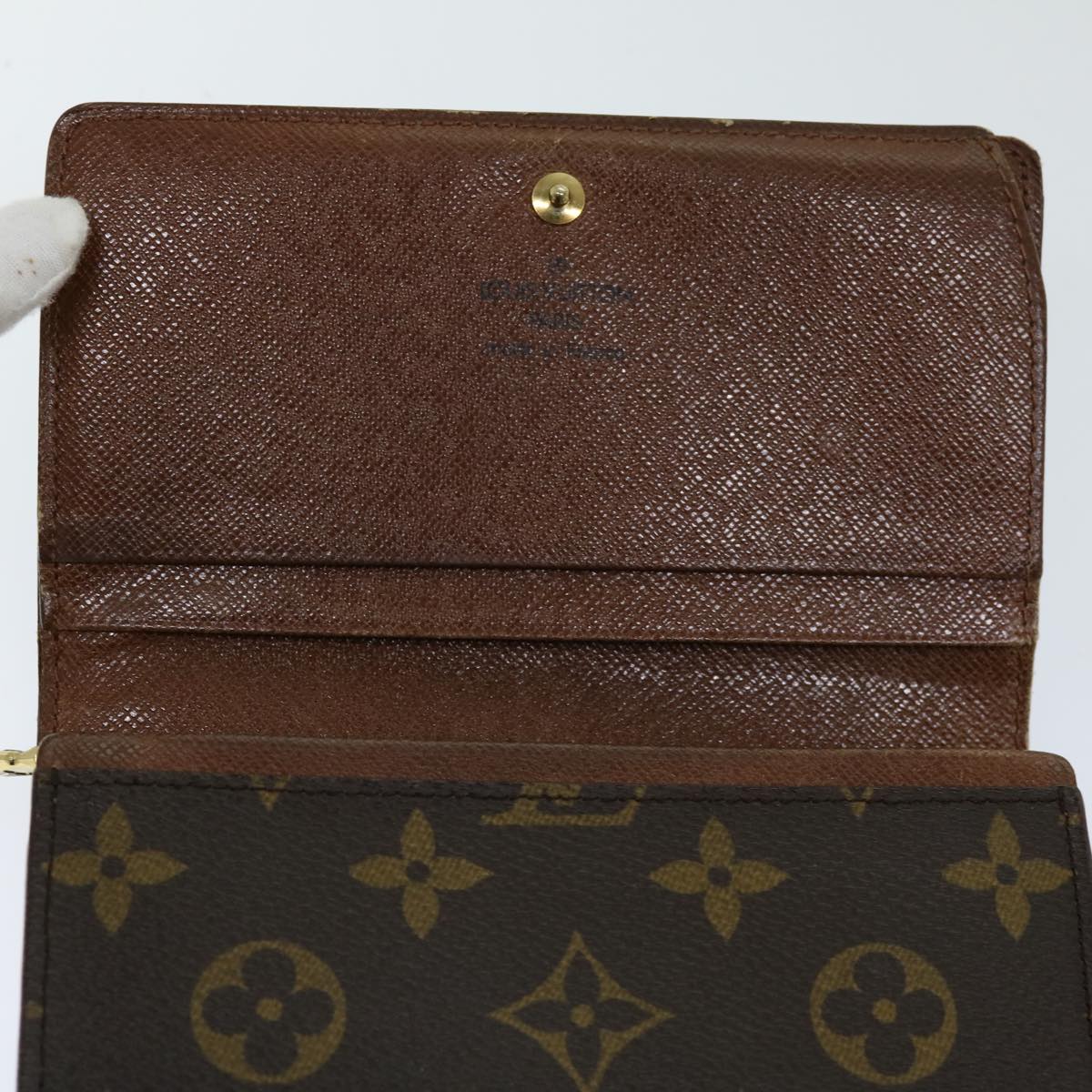 LOUIS VUITTON Monogram Porte Monnaie Billets Tresor Wallet M61730 LV th4716