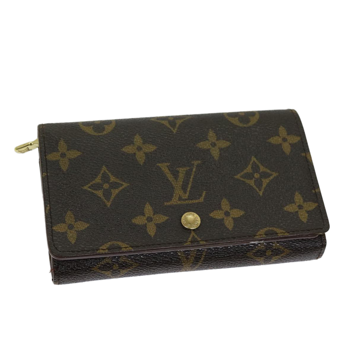LOUIS VUITTON Monogram Porte Monnaie Billets Tresor Wallet M61730 LV th4716