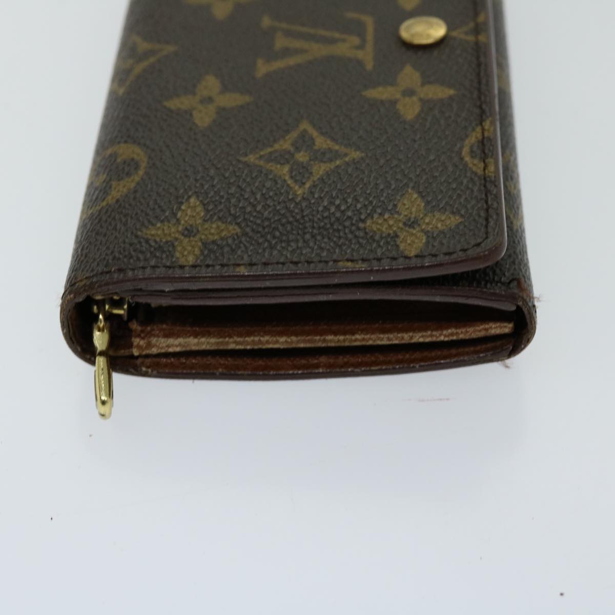 LOUIS VUITTON Monogram Porte Monnaie Billets Tresor Wallet M61730 LV th4716