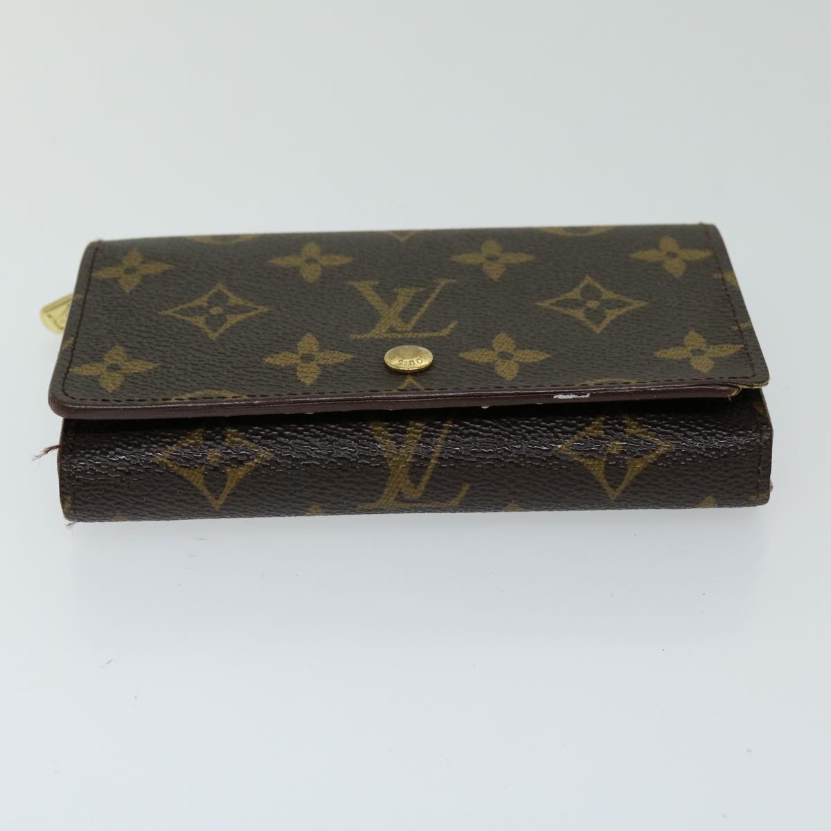 LOUIS VUITTON Monogram Porte Monnaie Billets Tresor Wallet M61730 LV th4716