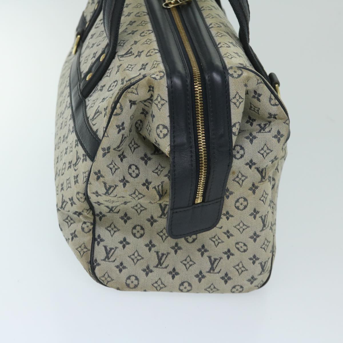LOUIS VUITTON Monogram Mini Josephine GM Hand Bag Blue M92211 LV th4720