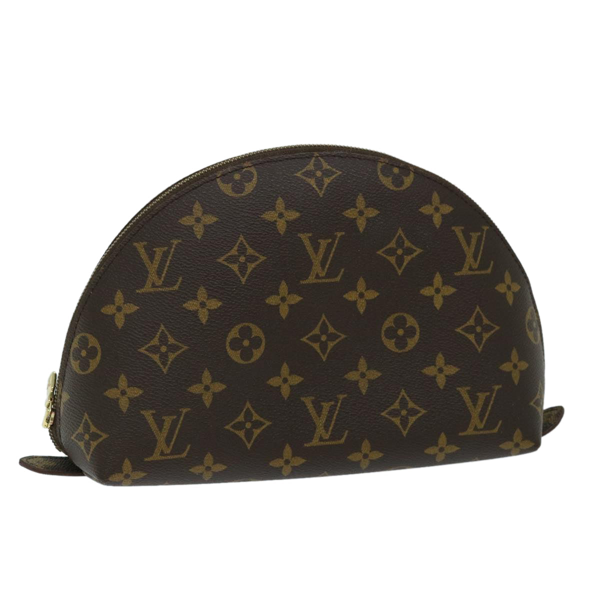 LOUIS VUITTON Monogram Trousse Demi Ronde Cosmetic Pouch M47520 LV th4728