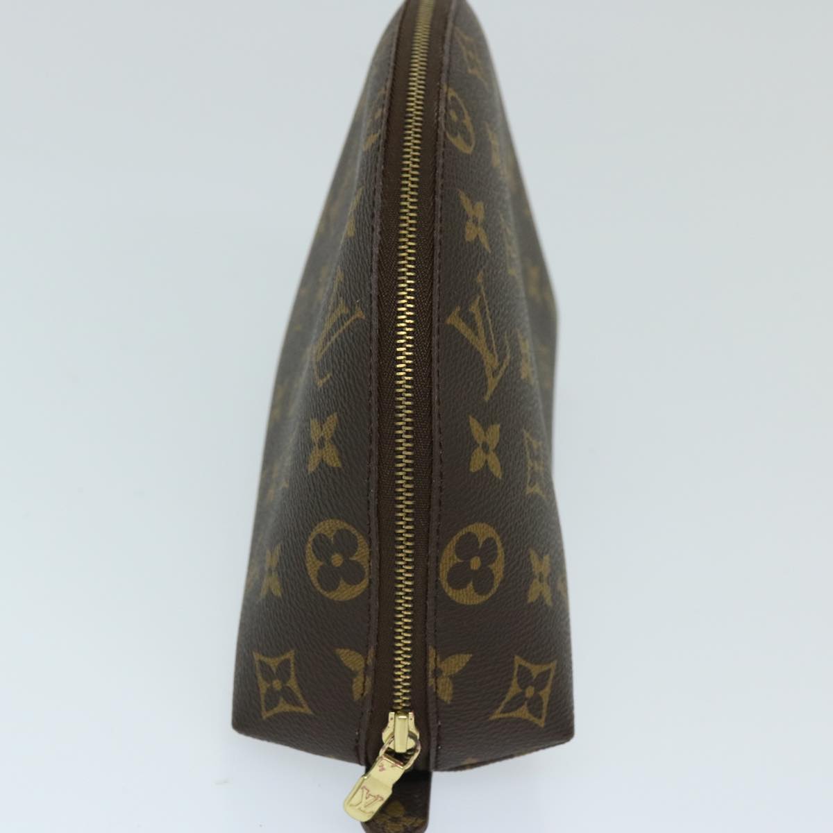 LOUIS VUITTON Monogram Trousse Demi Ronde Cosmetic Pouch M47520 LV th4728