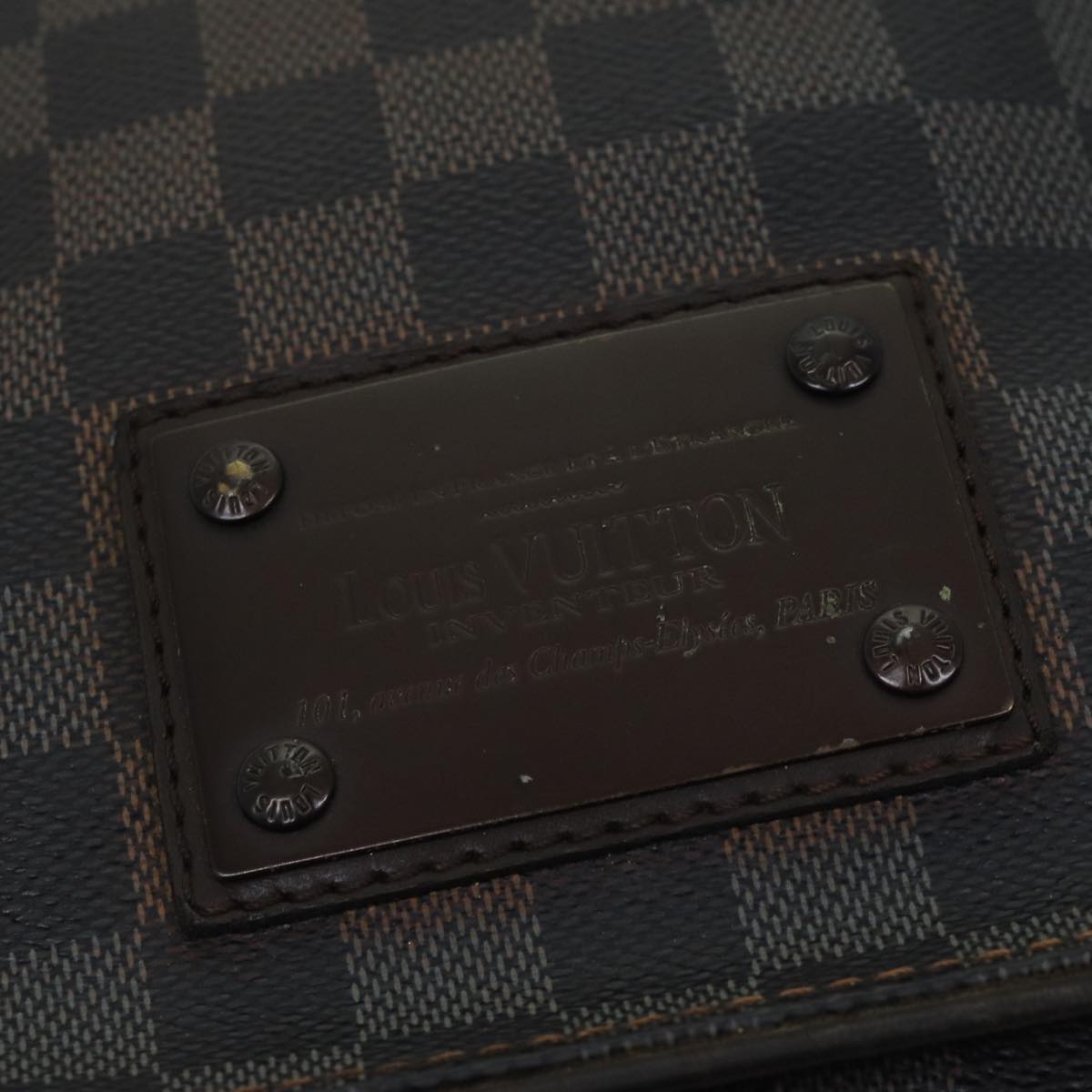 LOUIS VUITTON Damier Ebene Brooklyn PM Shoulder Bag N51210 LV th4765