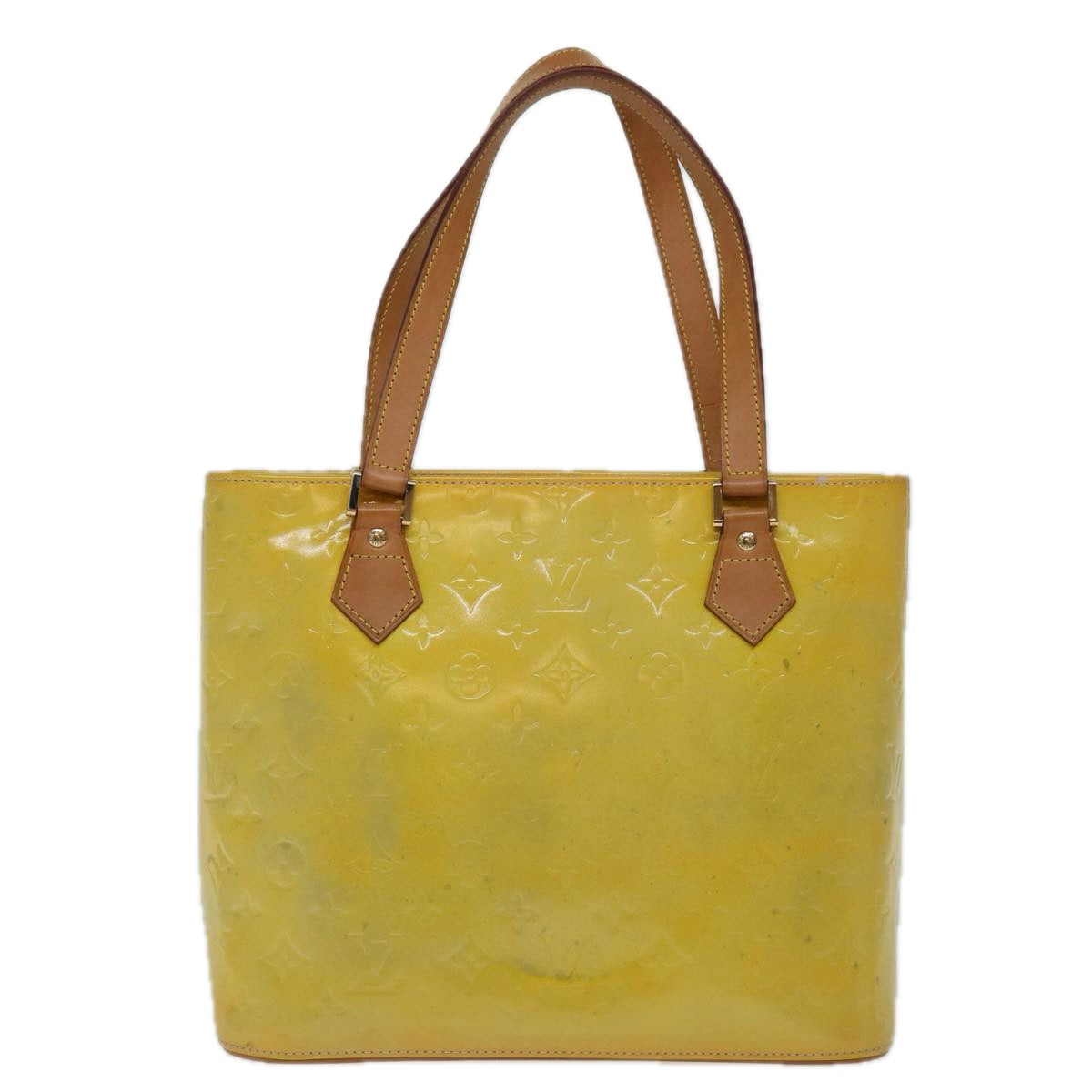 LOUIS VUITTON Monogram Vernis Houston Hand Bag Gris M91053 LV th4768