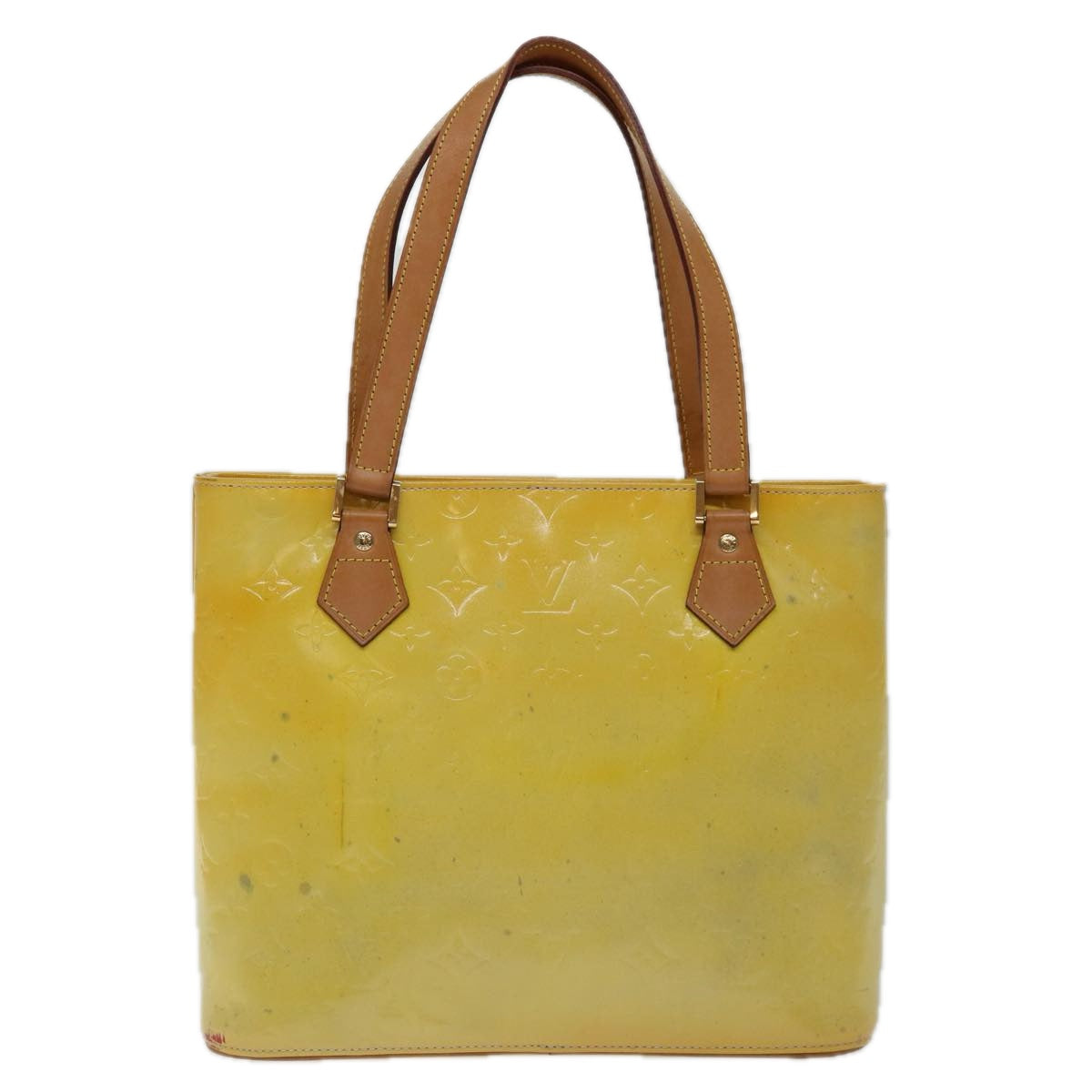 LOUIS VUITTON Monogram Vernis Houston Hand Bag Gris M91053 LV th4768
