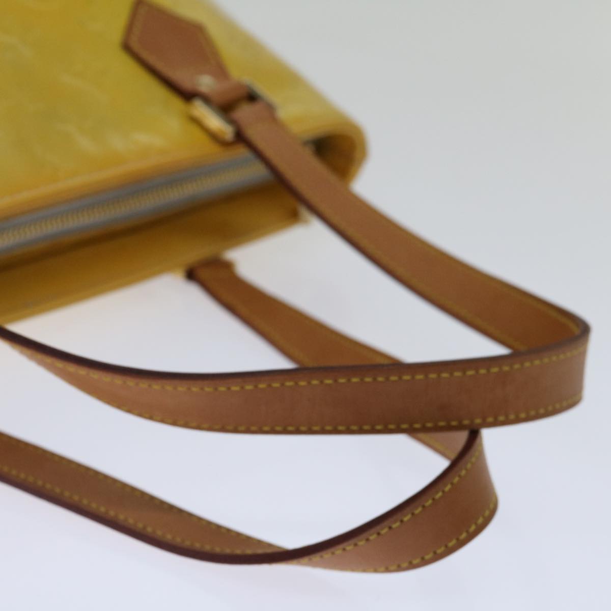 LOUIS VUITTON Monogram Vernis Houston Hand Bag Gris M91053 LV th4768