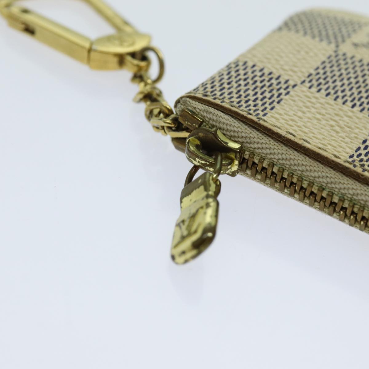 LOUIS VUITTON Damier Azur Pochette Cles Coin Purse N62659 LV th4773