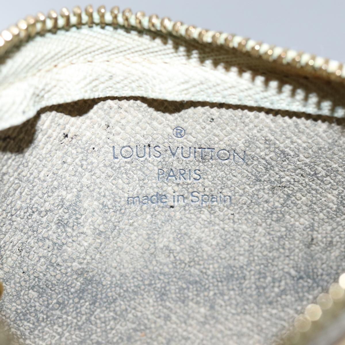 LOUIS VUITTON Damier Azur Pochette Cles Coin Purse N62659 LV th4773