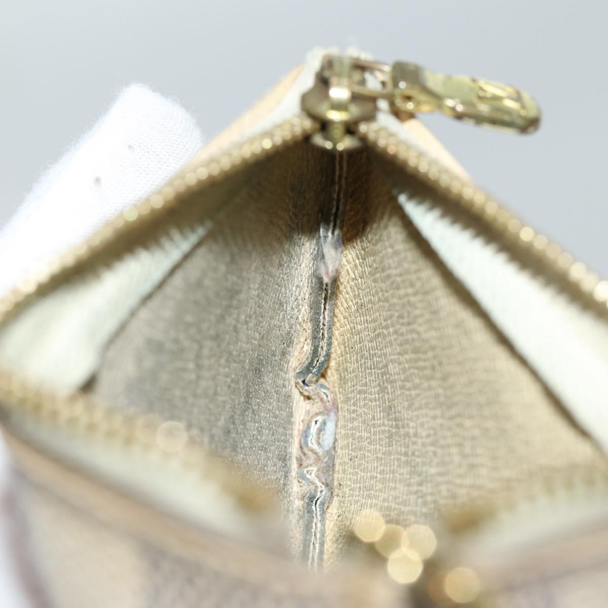 LOUIS VUITTON Damier Azur Pochette Cles Coin Purse N62659 LV th4773