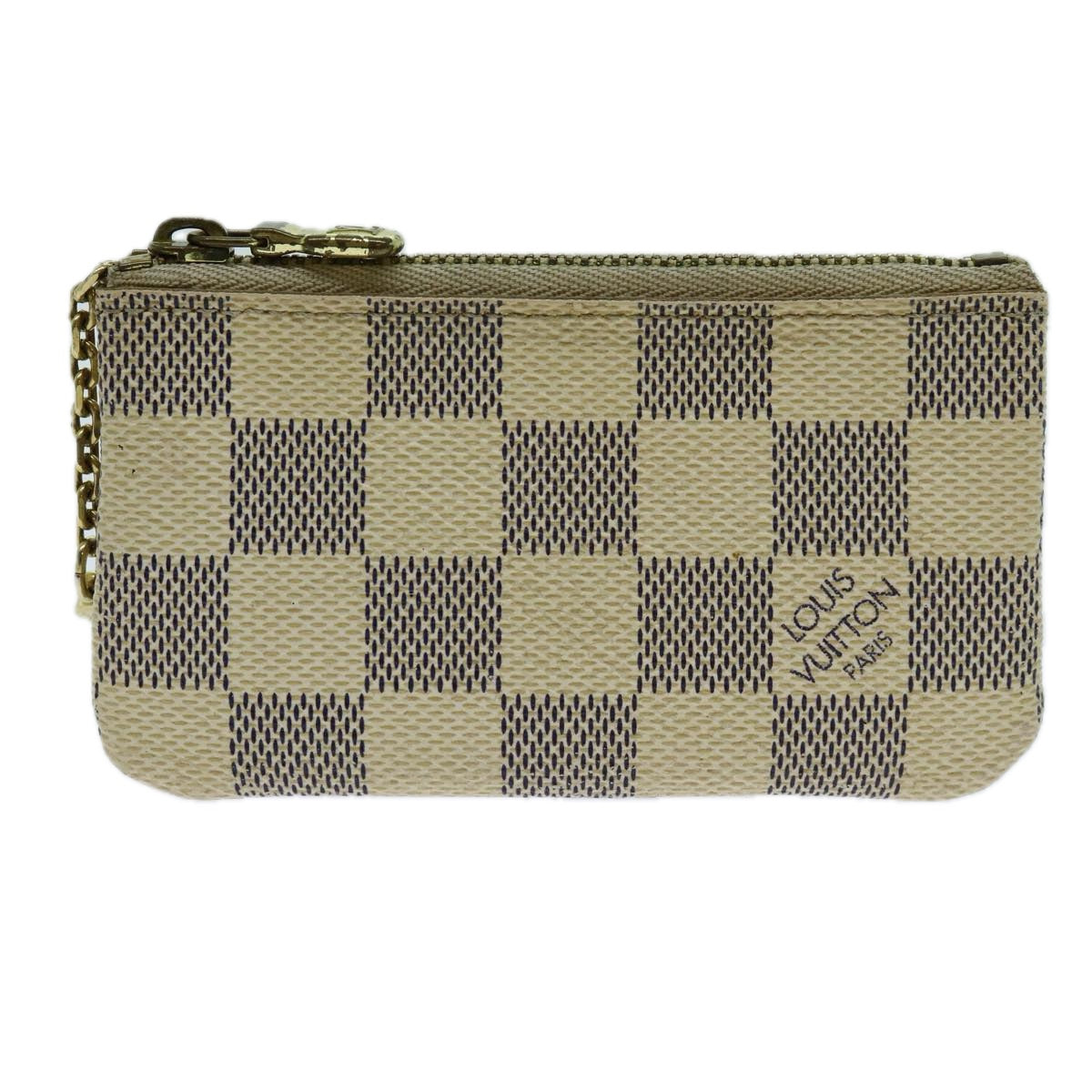 LOUIS VUITTON Damier Azur Pochette Cles Coin Purse N62659 LV th4773