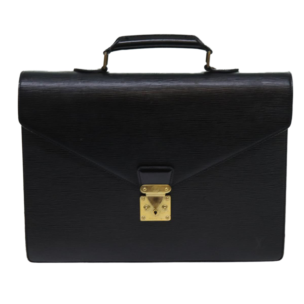 LOUIS VUITTON Epi Serviette Ambassador Business Bag Black M54412 LV th4783