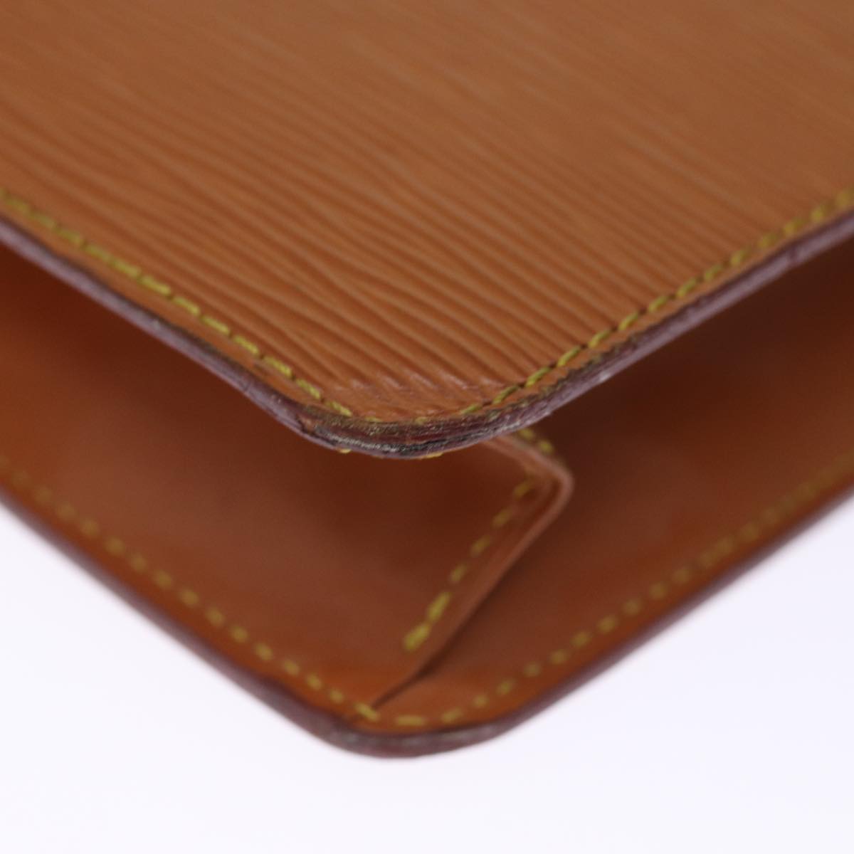LOUIS VUITTON Epi Pochette Homme Bag Brown Zipang gold M52528 LV th4899
