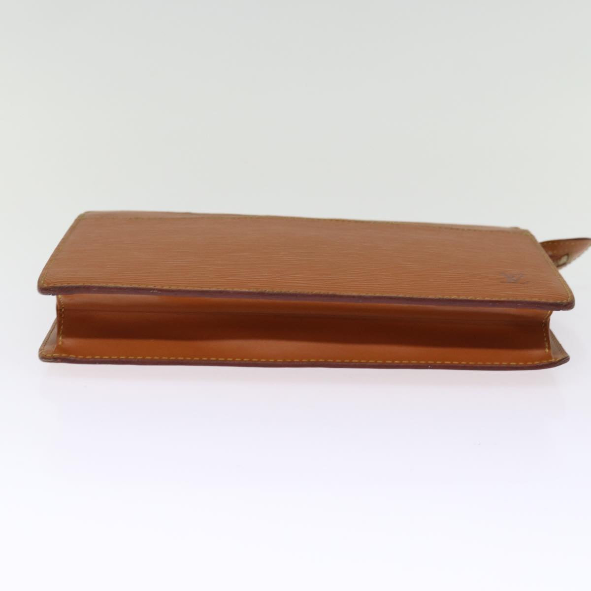 LOUIS VUITTON Epi Pochette Homme Bag Brown Zipang gold M52528 LV th4899
