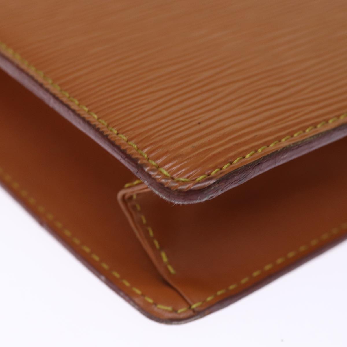 LOUIS VUITTON Epi Pochette Homme Bag Brown Zipang gold M52528 LV th4899