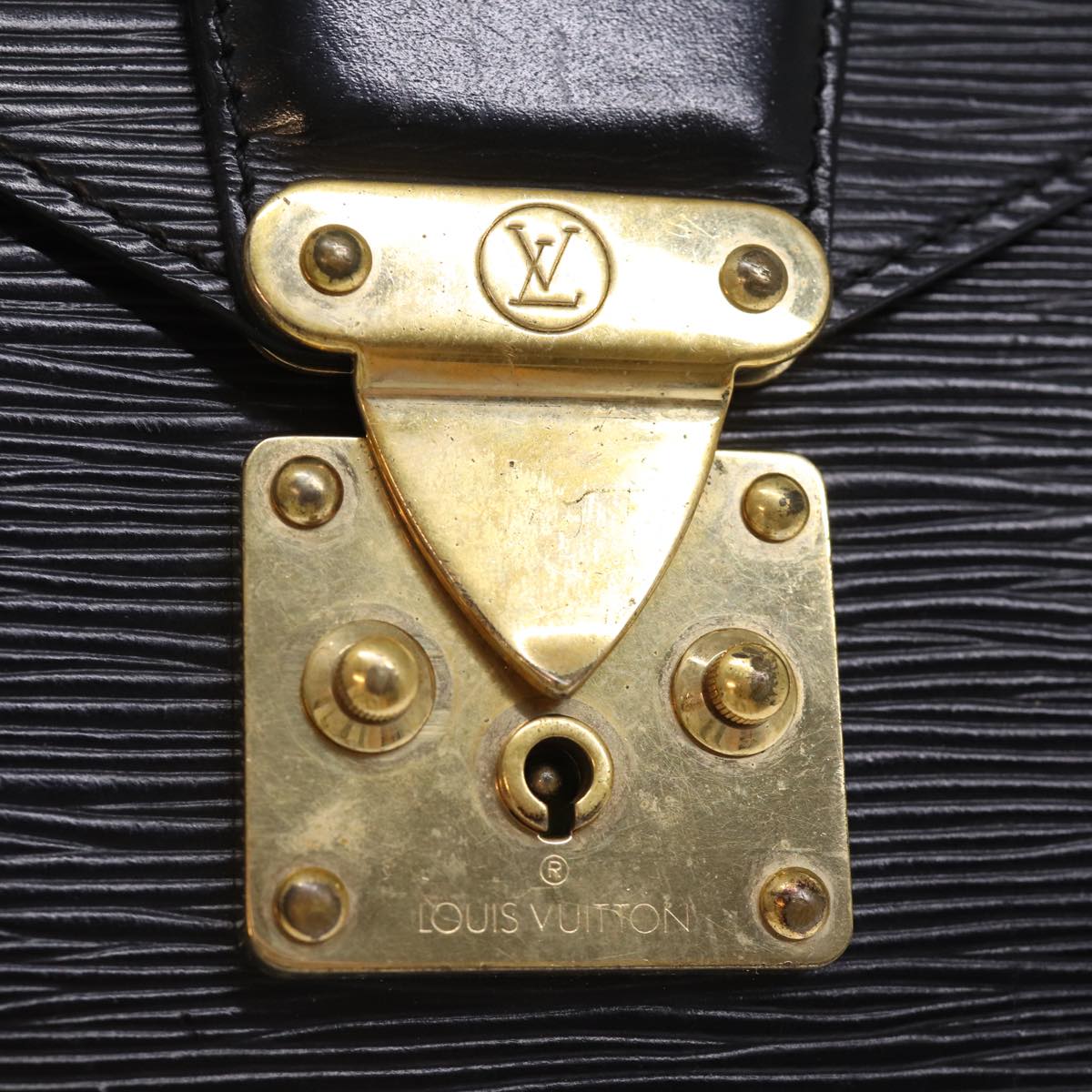 LOUIS VUITTON Epi Serie Dragonne Hand Bag Black Noir M52612 LV th4901