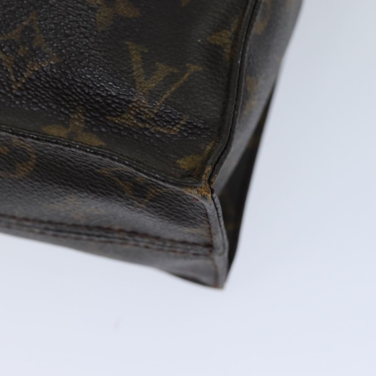 LOUIS VUITTON Monogram Sac Plat Hand Bag M51140 LV th4922
