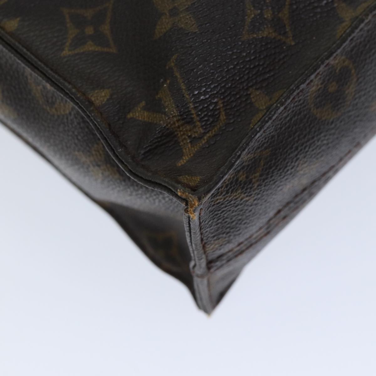 LOUIS VUITTON Monogram Sac Plat Hand Bag M51140 LV th4922