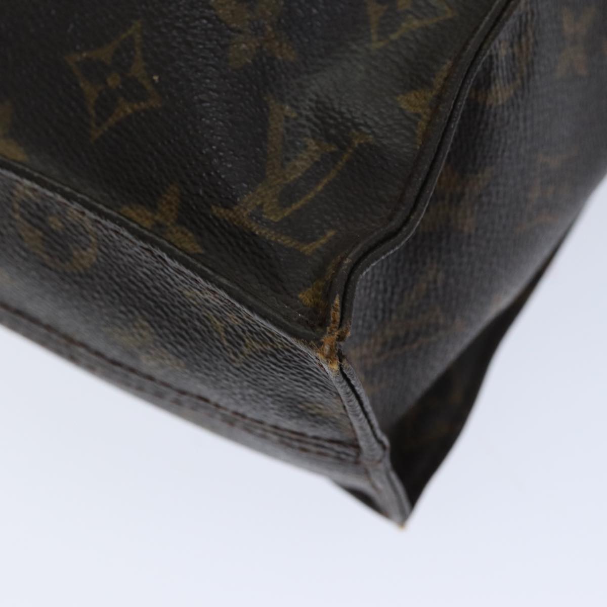 LOUIS VUITTON Monogram Sac Plat Hand Bag M51140 LV th4922