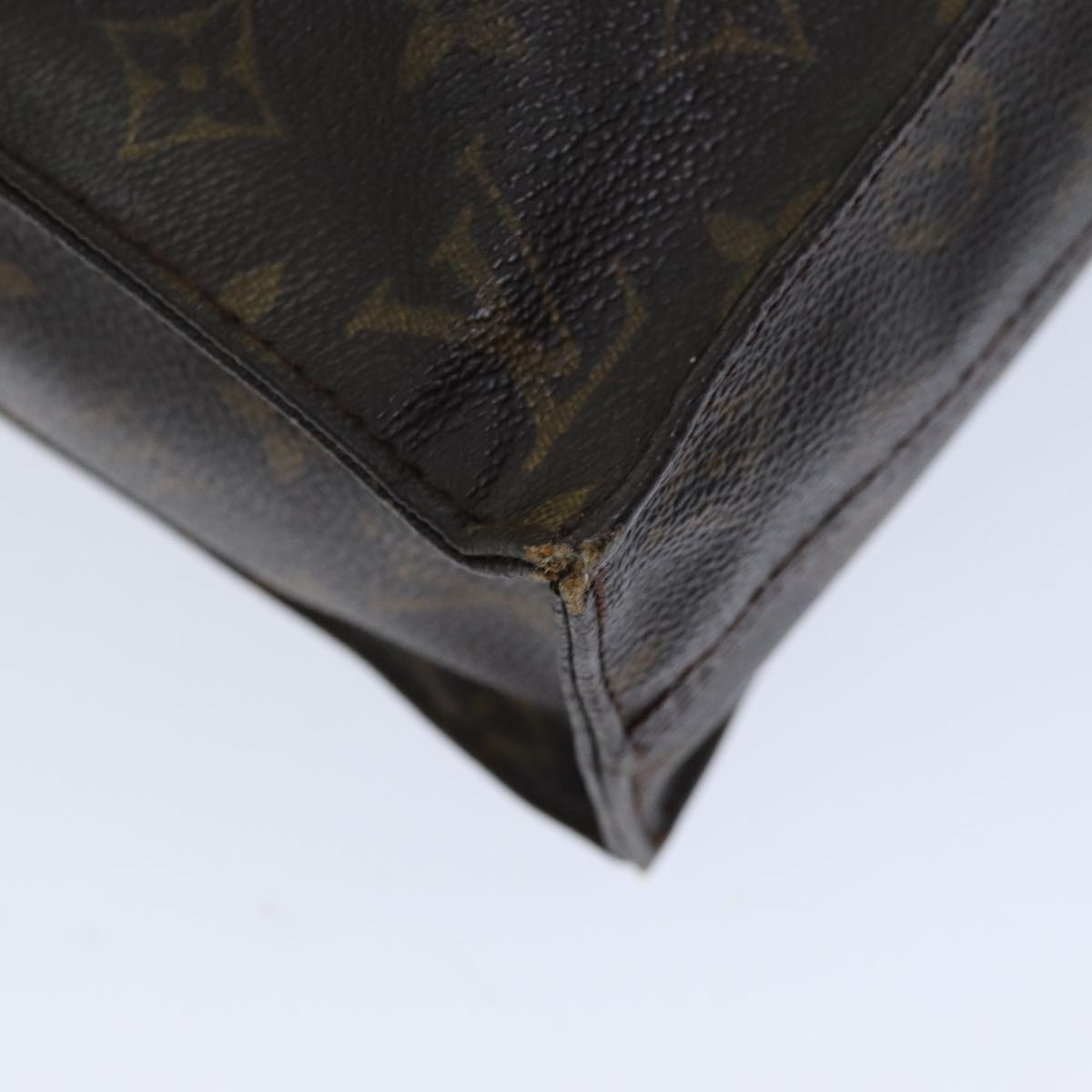 LOUIS VUITTON Monogram Sac Plat Hand Bag M51140 LV th4922