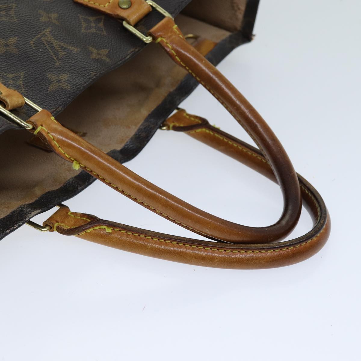 LOUIS VUITTON Monogram Sac Plat Hand Bag M51140 LV th4922