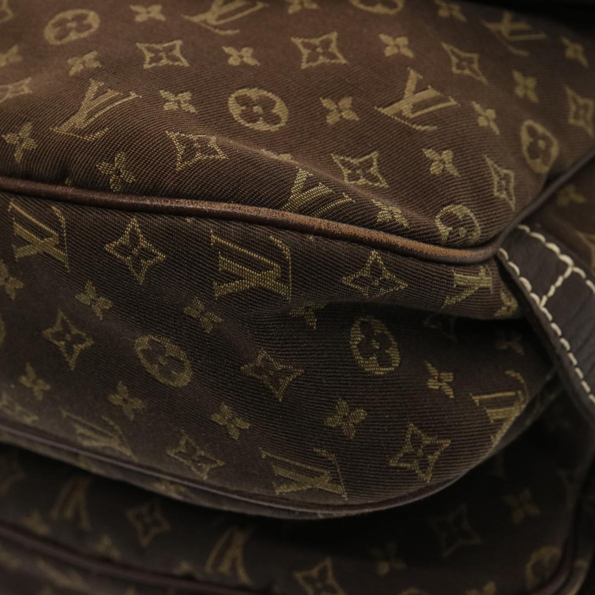 LOUIS VUITTON Monogram Mini Lin Saumur PM Shoulder Bag Ebene M95227 th4927