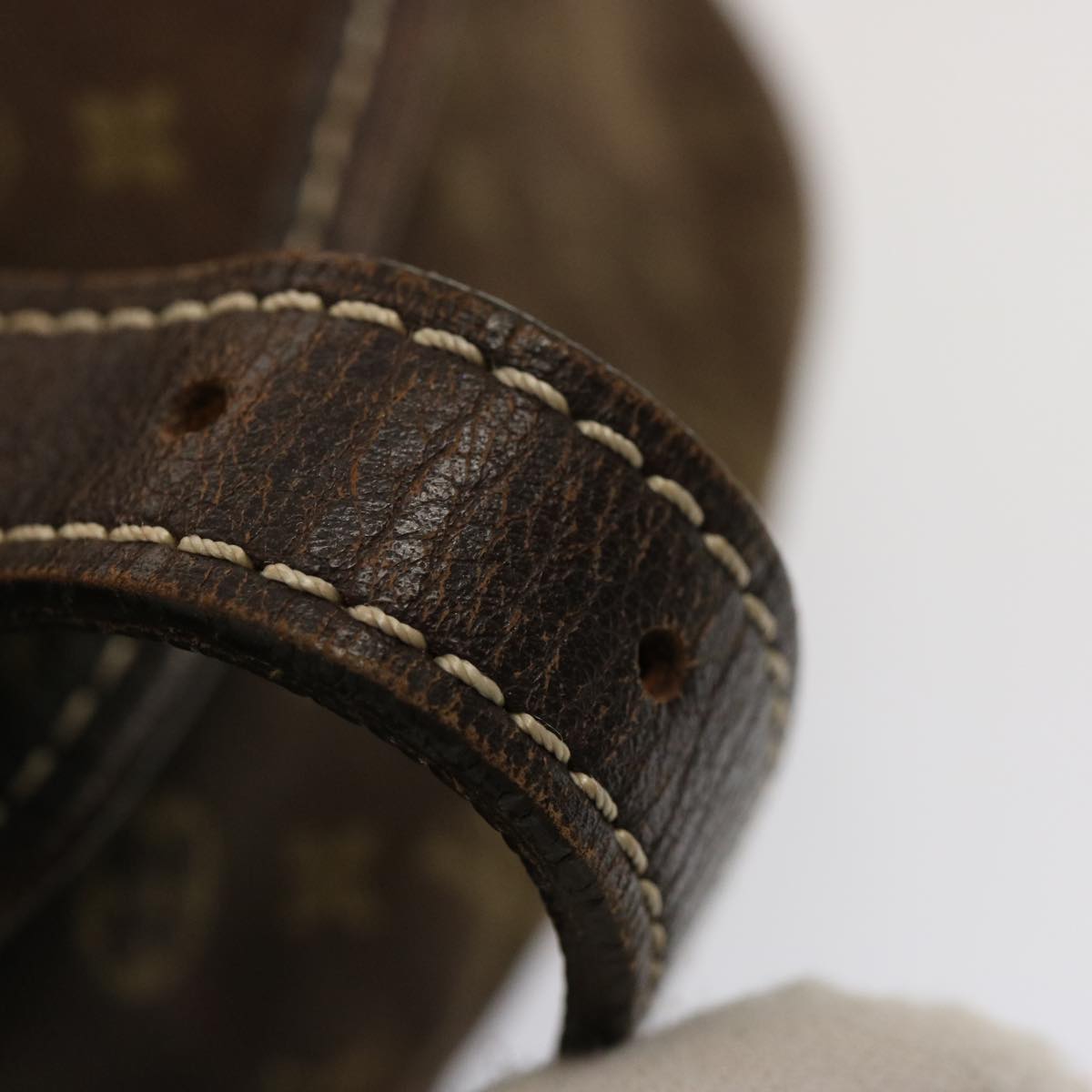 LOUIS VUITTON Monogram Mini Lin Saumur PM Shoulder Bag Ebene M95227 th4927