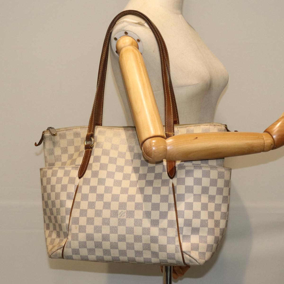 LOUIS VUITTON Damier Azur Totally MM Tote Bag N51262 LV th4930