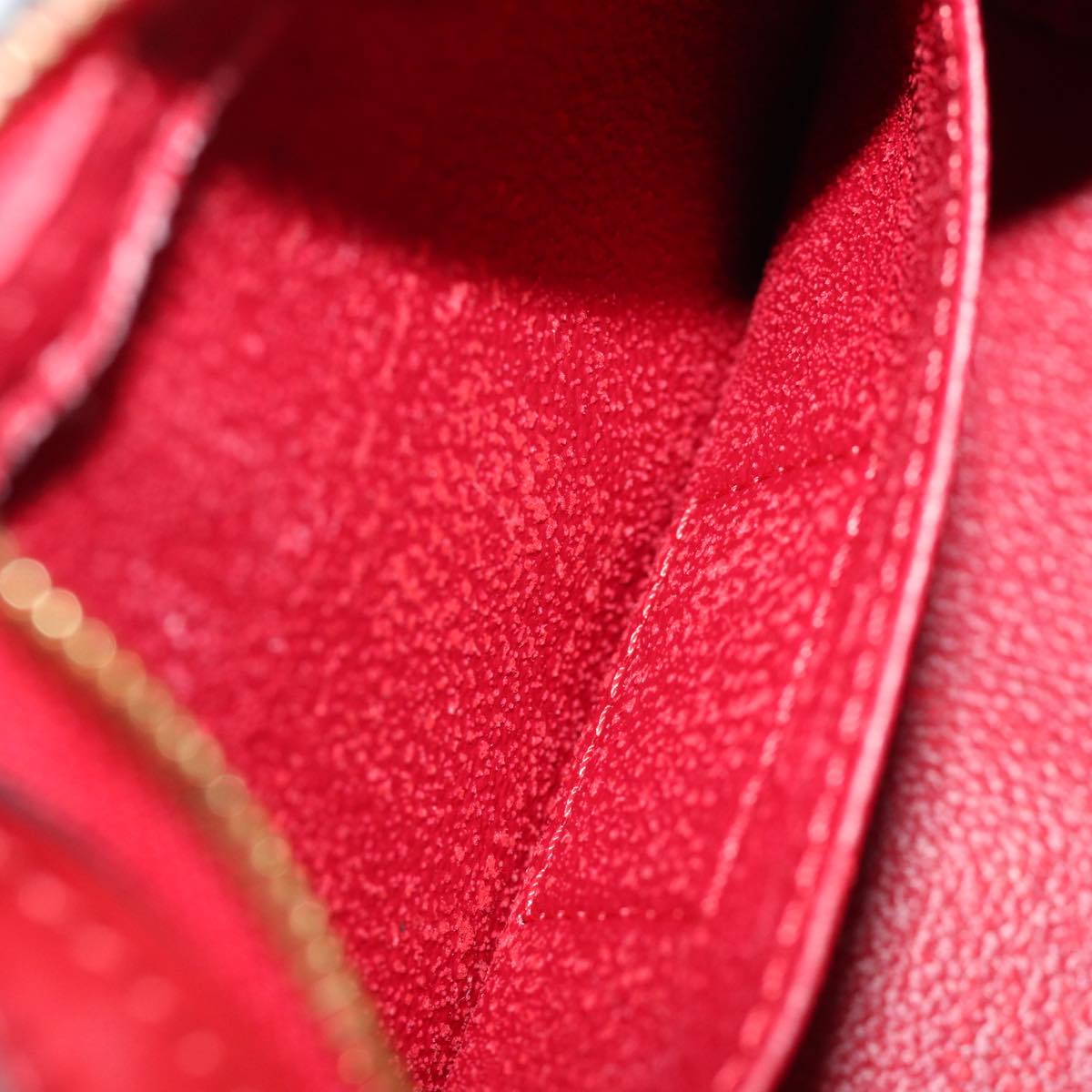LOUIS VUITTON Epi Dauphine PM Pouch Castilian Red M48447 LV th4932