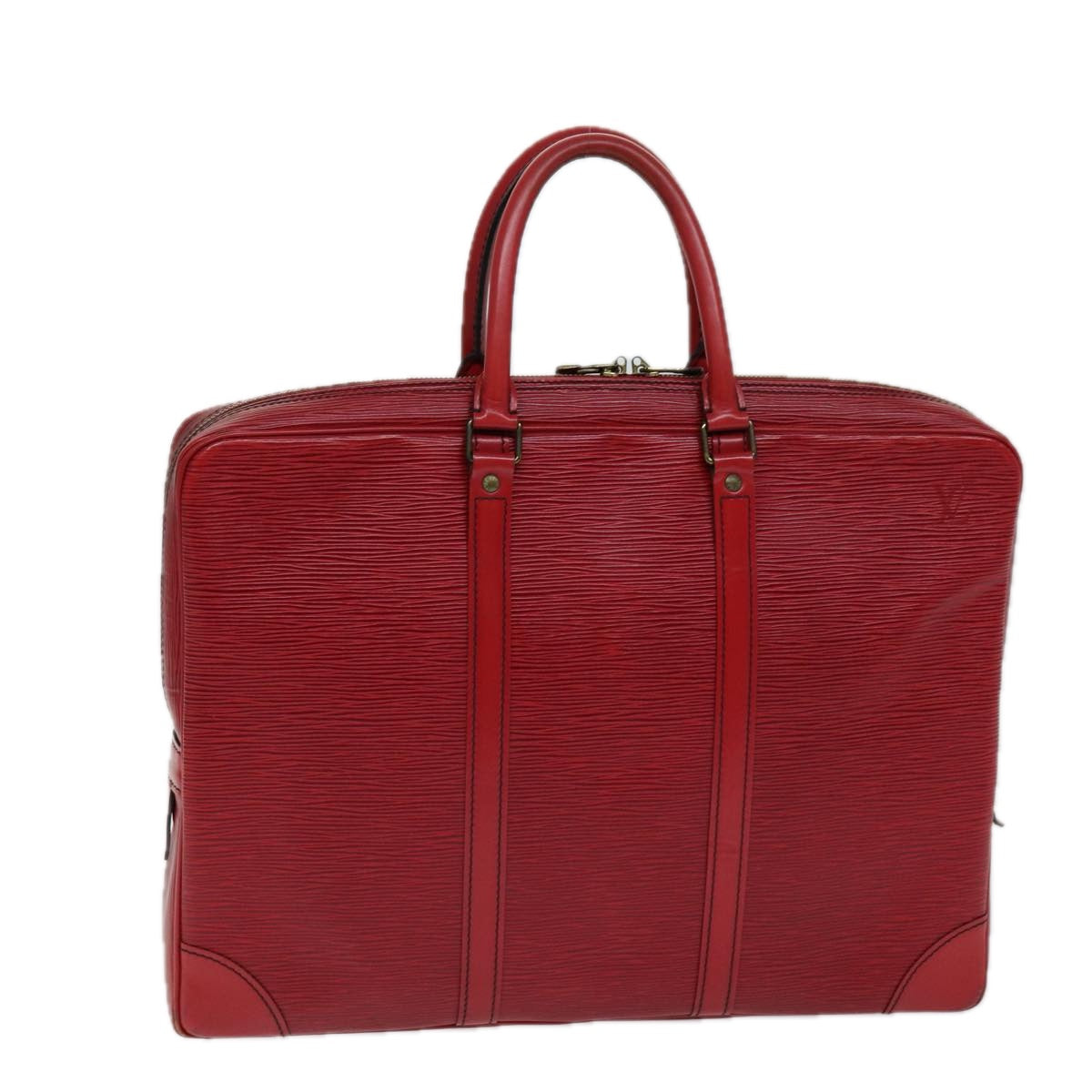 LOUIS VUITTON Epi Porte Documents Voyage Business Bag Red M54477 LV th4936
