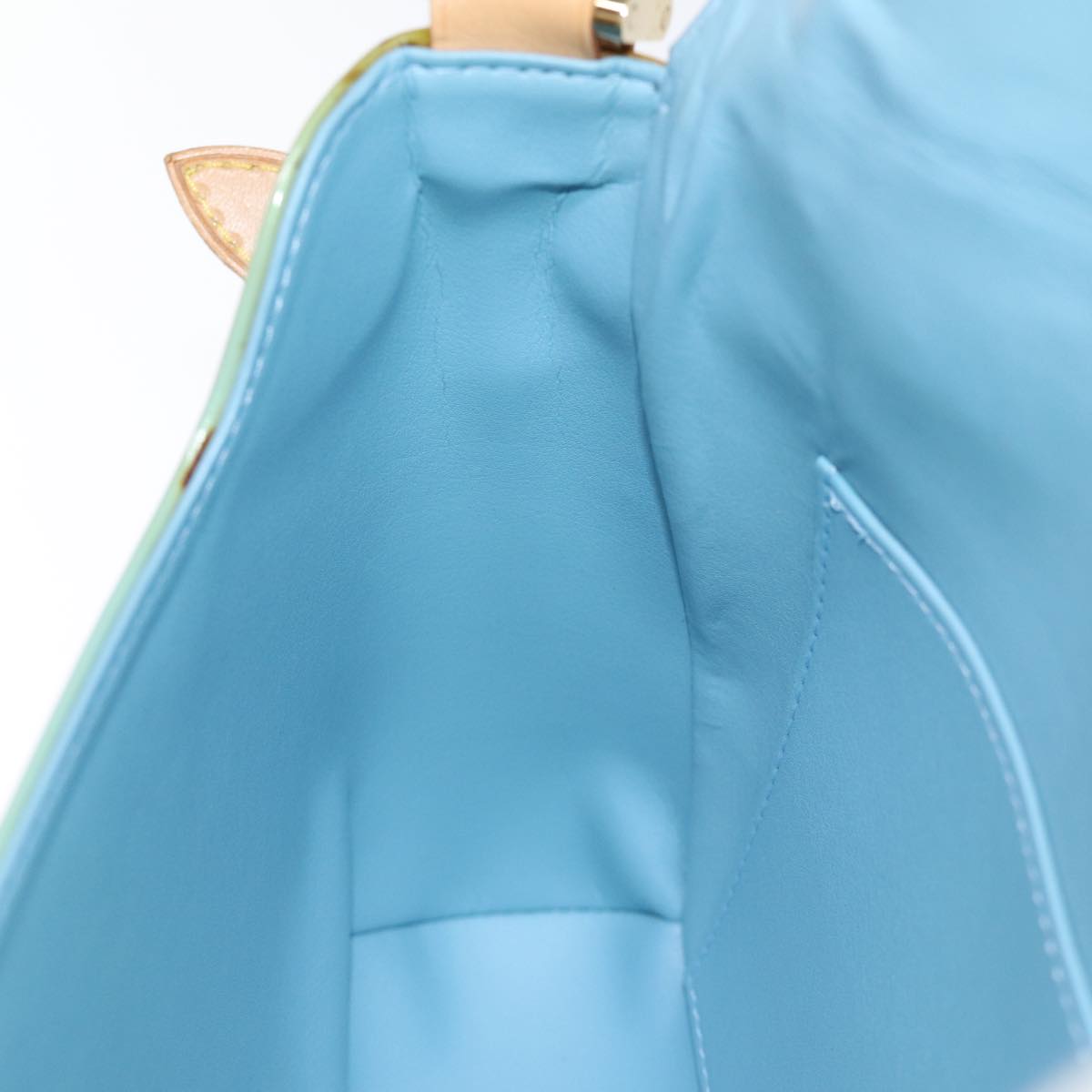 LOUIS VUITTON Monogram Vernis Thompson Street Bag Baby Blue M91009 th4937