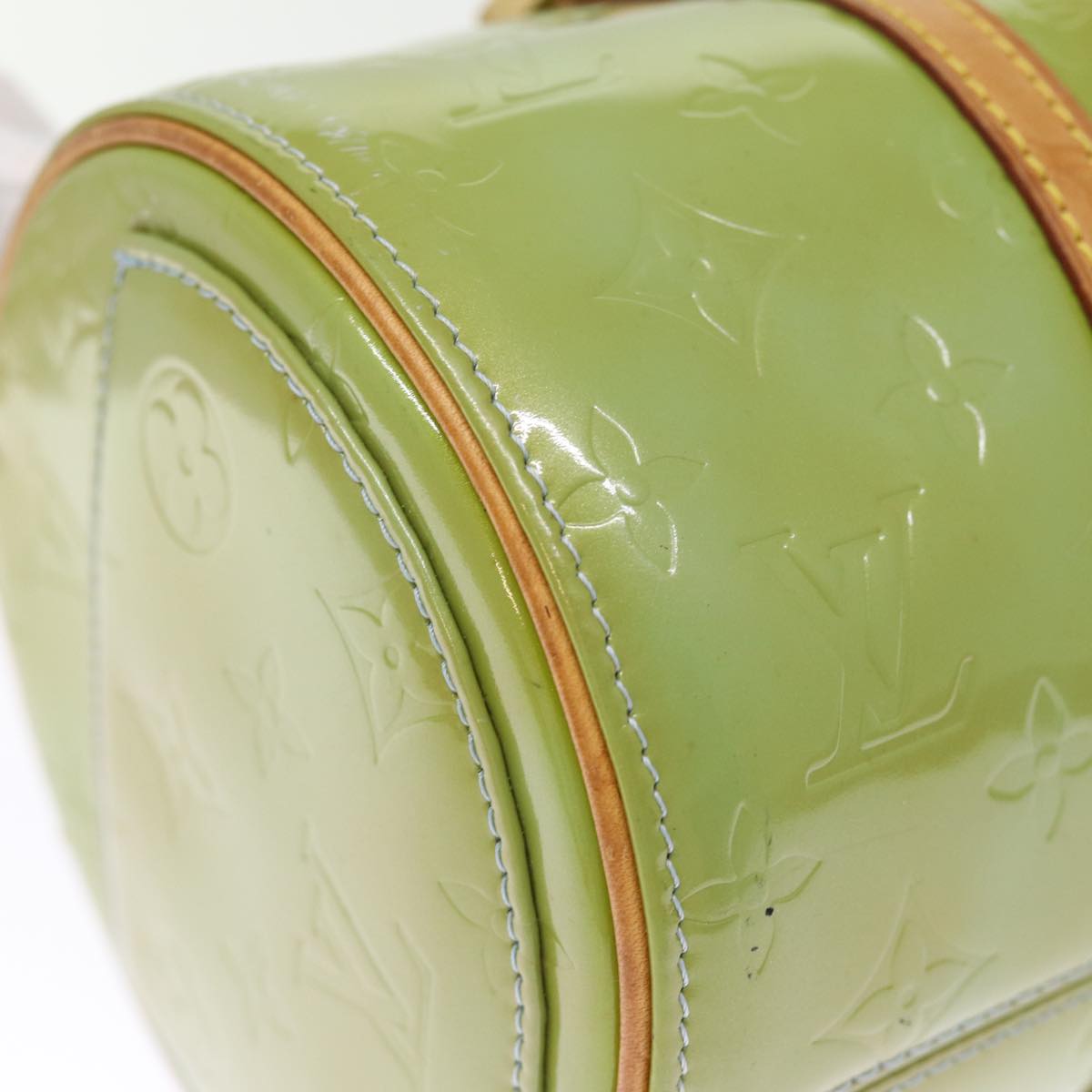 LOUIS VUITTON Monogram Vernis Bedford Hand Bag Baby Blue M91007 LV th4938